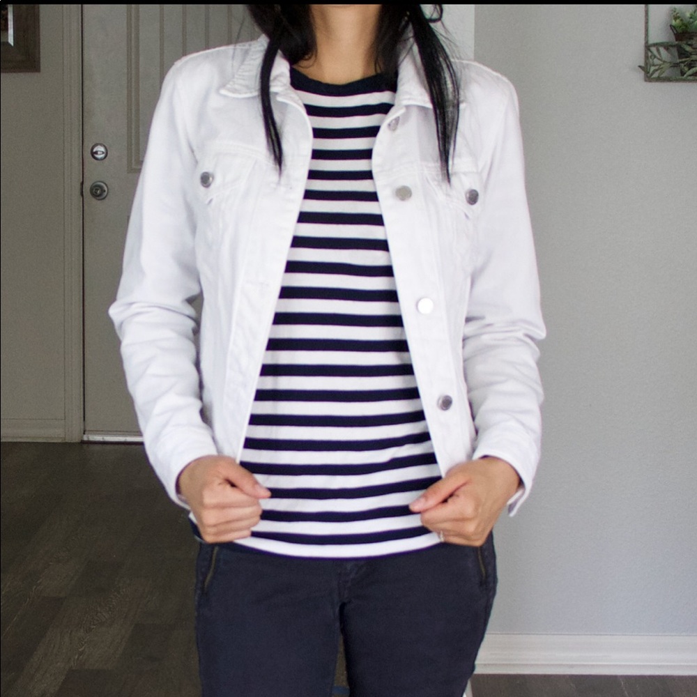 Michael kors white jean jacket